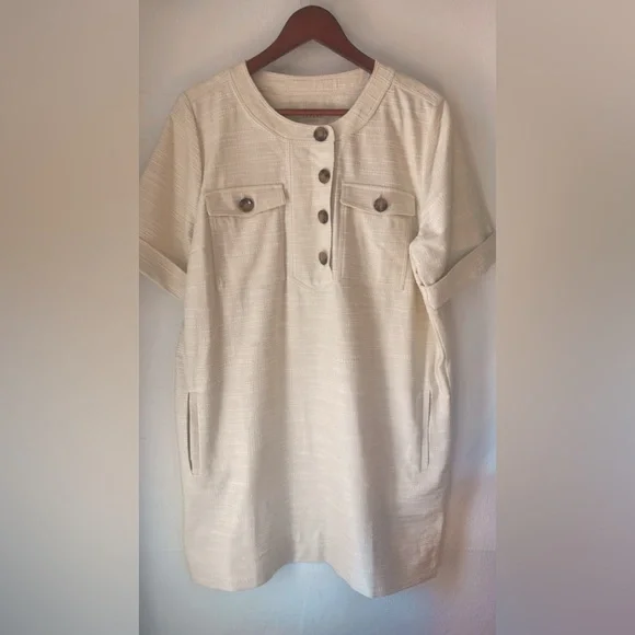 Sezane Lulu Dress Ecru - Size 42 - Picture 2 of 6